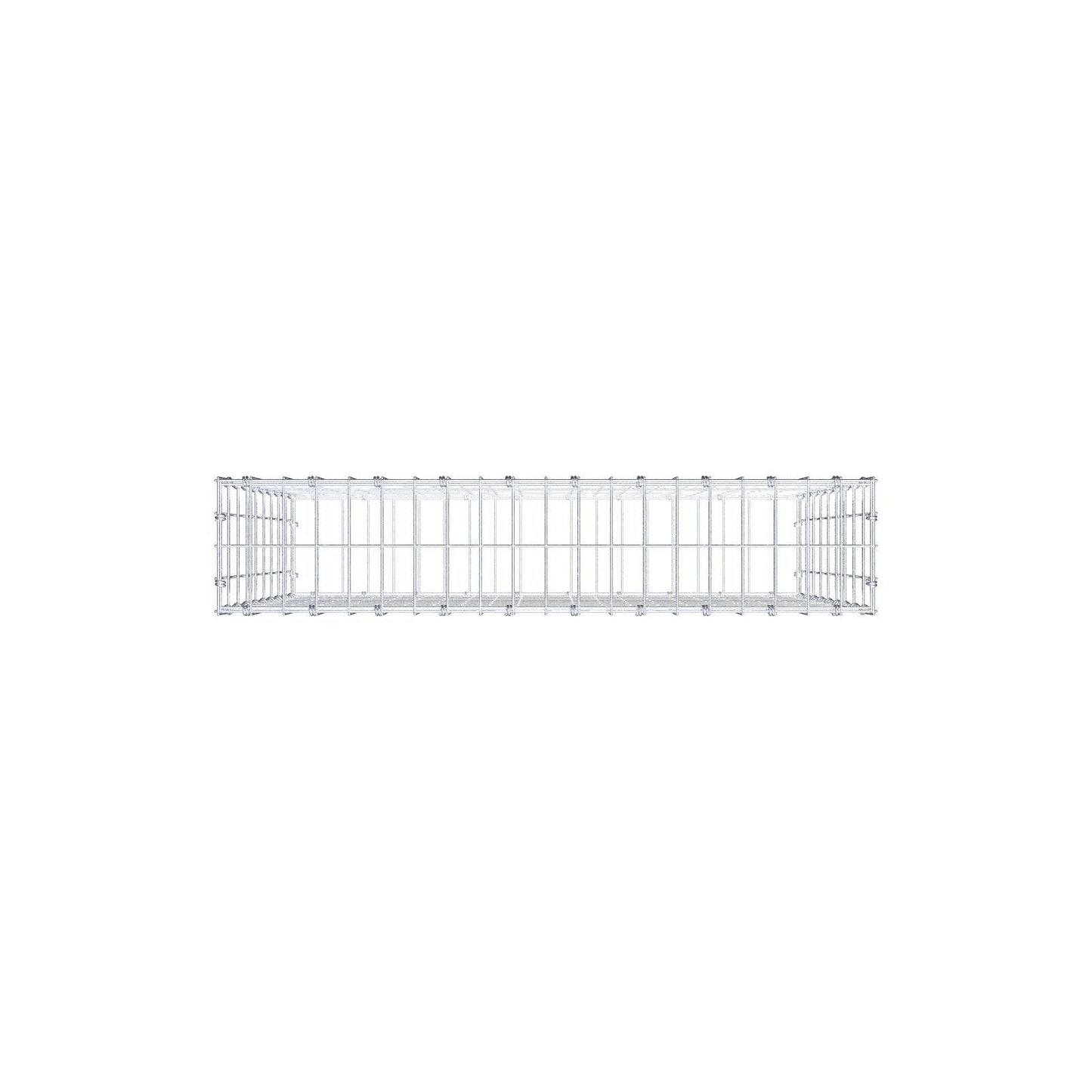 Gabion 100 cm x 90 cm x 20 cm (L x H x D), maskestørrelse 5 x 10 cm, spiralring