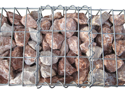 Gabião galvanizado a quente 102 cm x 102 cm x 32 cm, malhagem 5 cm x 10 cm, totalmente soldado