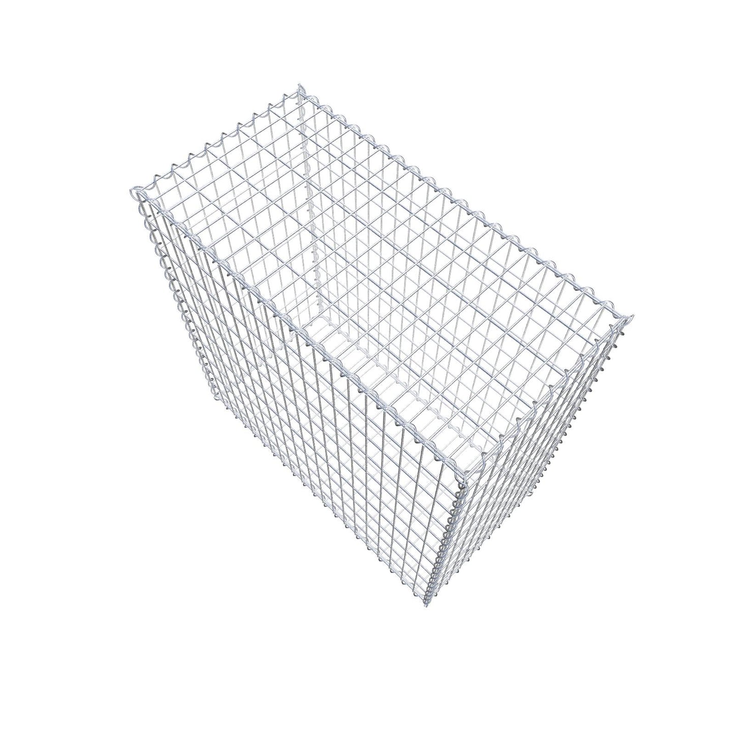 2er Set Gabionen 100 cm x 100 cm x 50 cm (L x H x T), Maschenweite 5 x 10 cm, Spirale