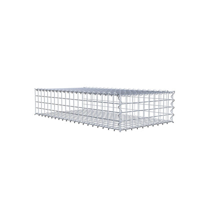Anbaugabione Typ 2 100 cm x 20 cm x 50 cm (L x H x T), Maschenweite 5 cm x 5 cm, Spirale