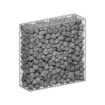 Gabion 100 cm x 100 cm x 30 cm (L x H x D), maskestørrelse 5 cm x 10 cm, spiral