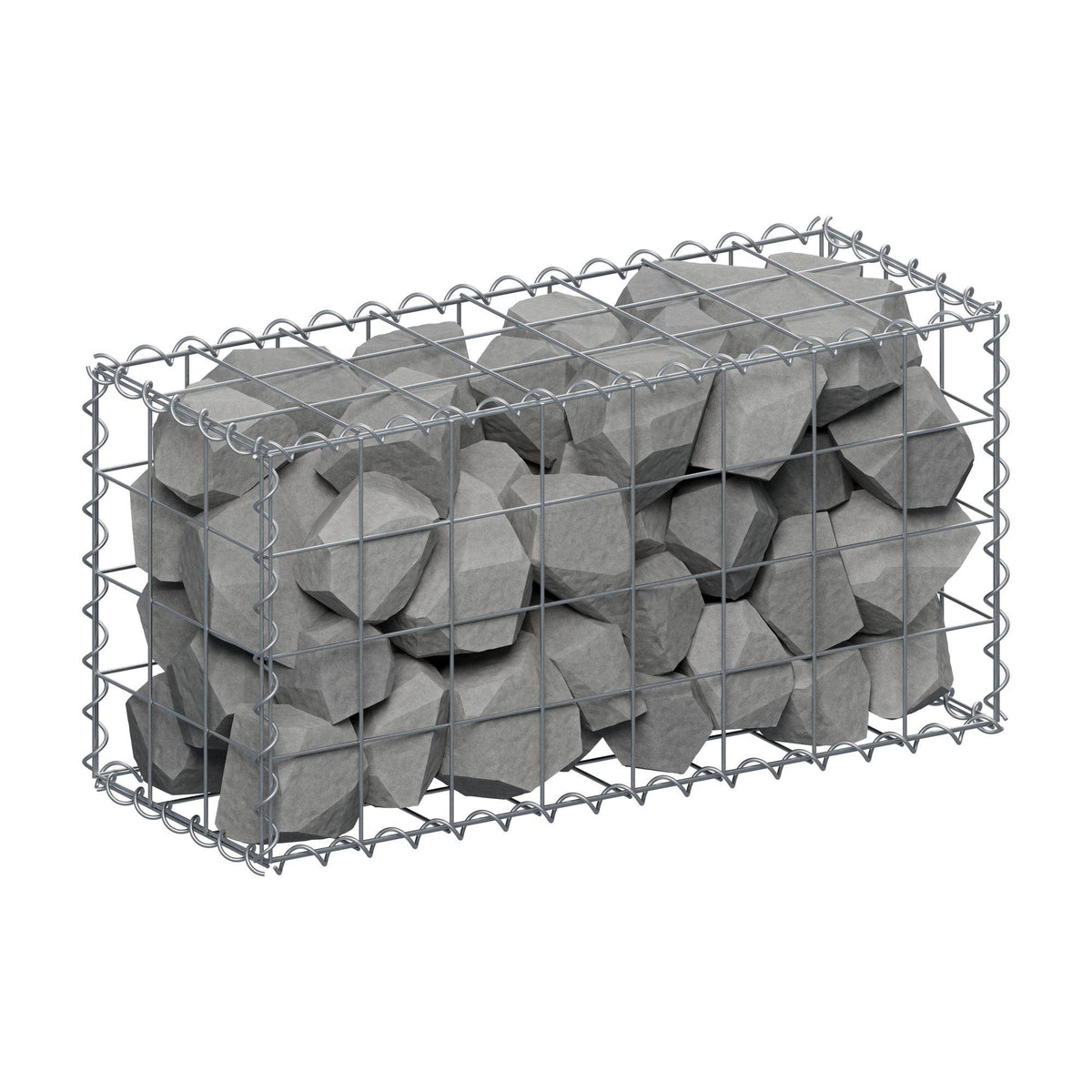 Gabion 80 cm x 40 cm x 30 cm (L x H x P), mailles 10 cm x 10 cm, spirale