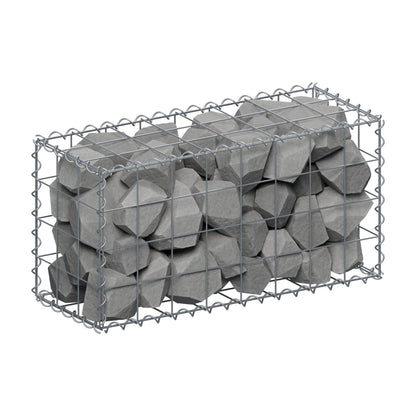 Gabion 80 cm x 40 cm x 30 cm (L x H x P), mailles 10 cm x 10 cm, spirale