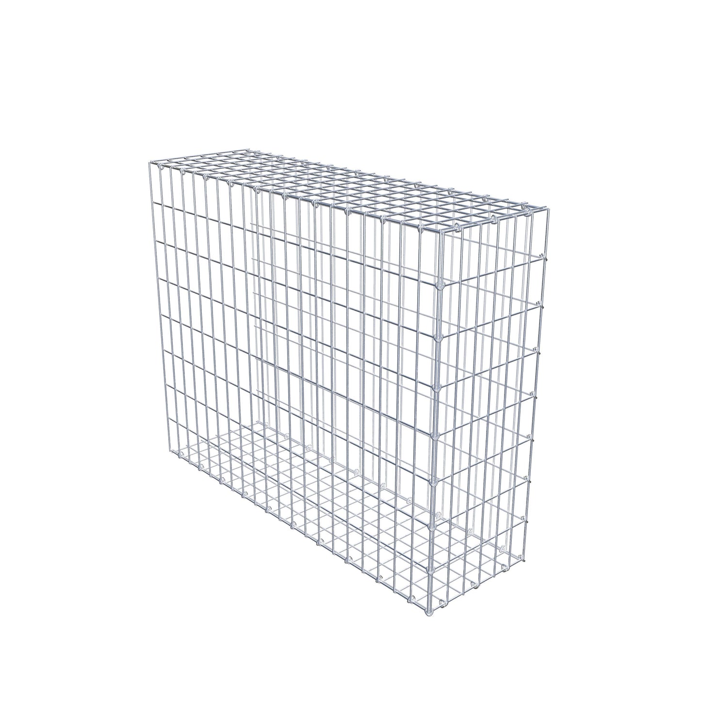 Mounted gabion type 2 100 cm x 80 cm x 30 cm, mesh size 5 cm x 10 cm, C-ring