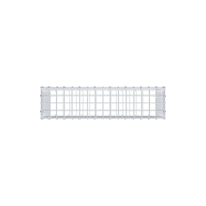 Gabbione 80 cm x 40 cm x 20 cm (L x H x P), maglia 5 cm x 5 cm, anello a C
