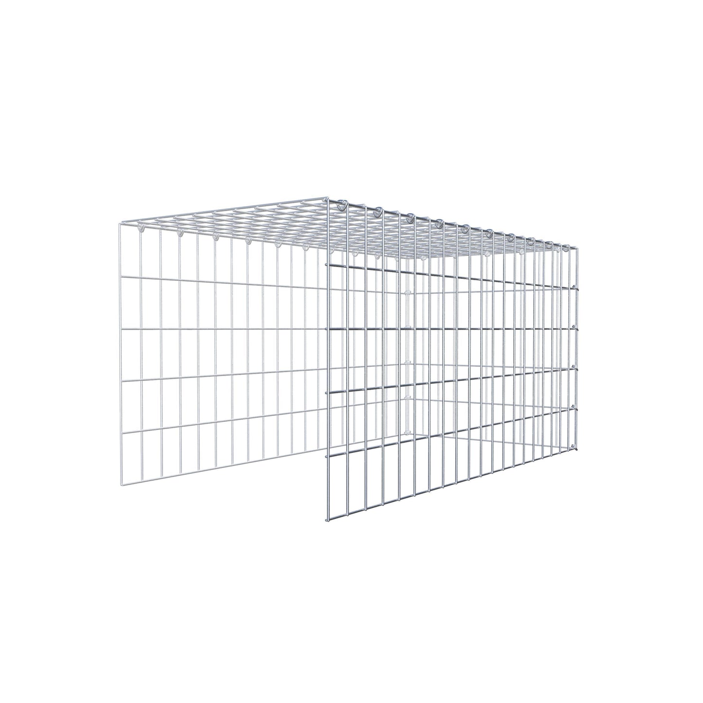 Gabião tipo 4 100 cm x 50 cm x 50 cm (C x A x P), malhagem 5 cm x 10 cm, anel C