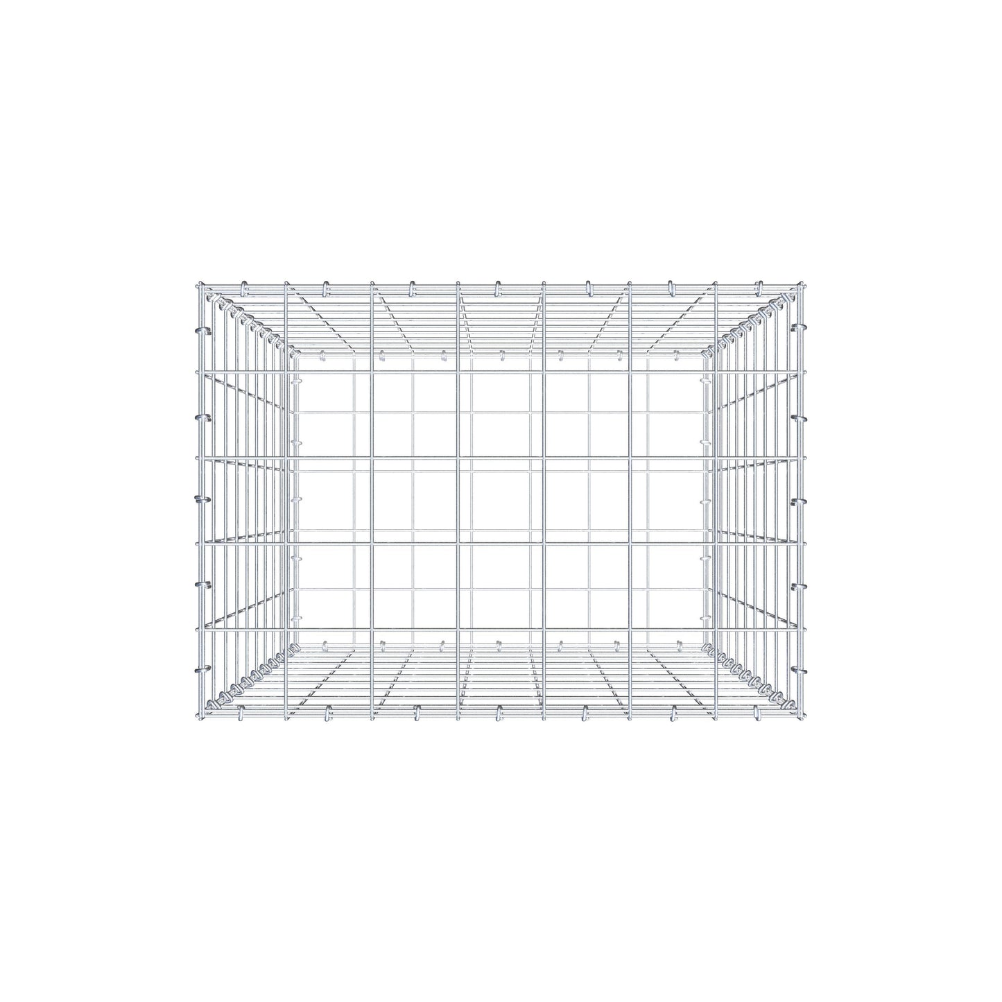 Gabião 100 cm x 70 cm x 50 cm (C x A x P), malhagem 10 cm x 10 cm, anel C