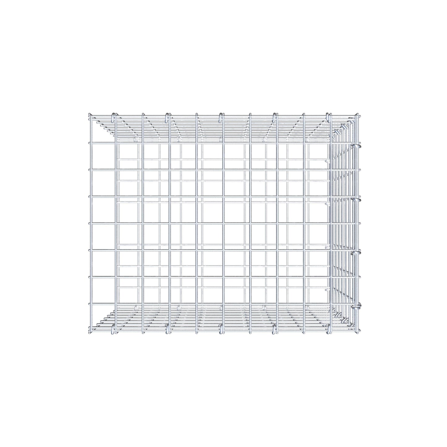 Anbaugabione Typ 2 50 cm x 40 cm x 40 cm (L x H x T), Maschenweite 5 cm x 5 cm, C-Ring