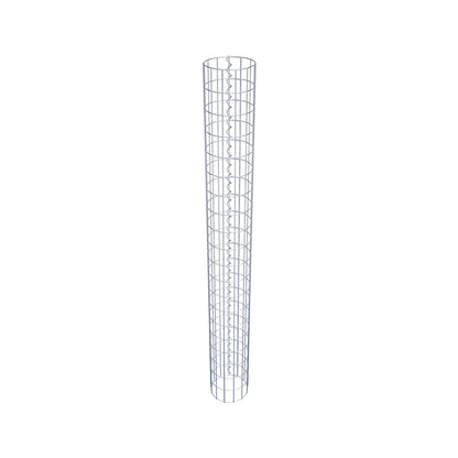 Colonna gabbionata rotonda 22 cm di diametro, 200 cm di altezza, maglia 5 cm x 10 cm