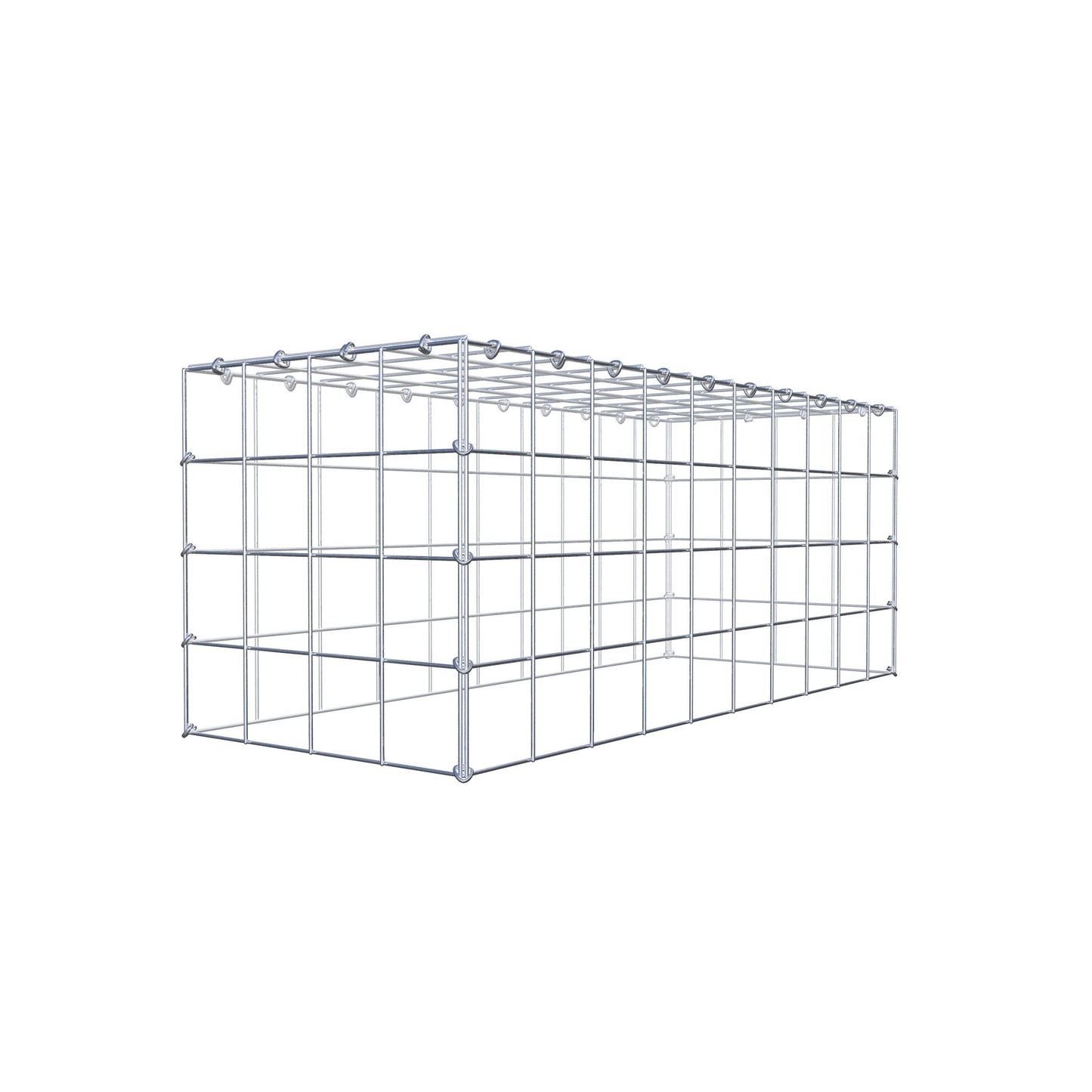 Typ 3 påbyggnadsgabion 100 cm x 40 cm x 40 cm (L x H x D), maskstorlek 10 cm x 10 cm, C-ring