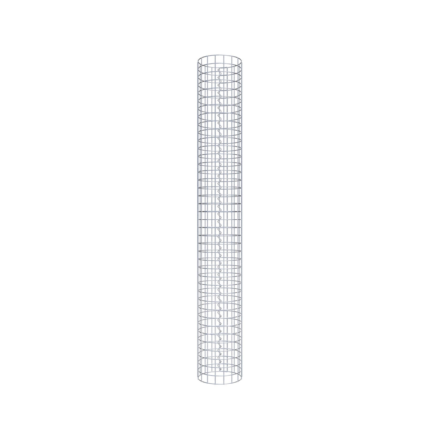 Rund gabionsøjle, varmgalvaniseret, 27 cm diameter, 200 cm højde, MW 5 cm x 5 cm