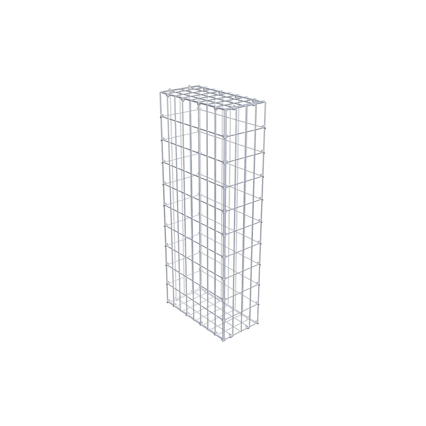Gabião 100 cm x 40 cm x 20 cm (C x A x P), malhagem 5 cm x 10 cm, anel C