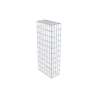 Gabião 100 cm x 40 cm x 20 cm (C x A x P), malhagem 5 cm x 10 cm, anel C