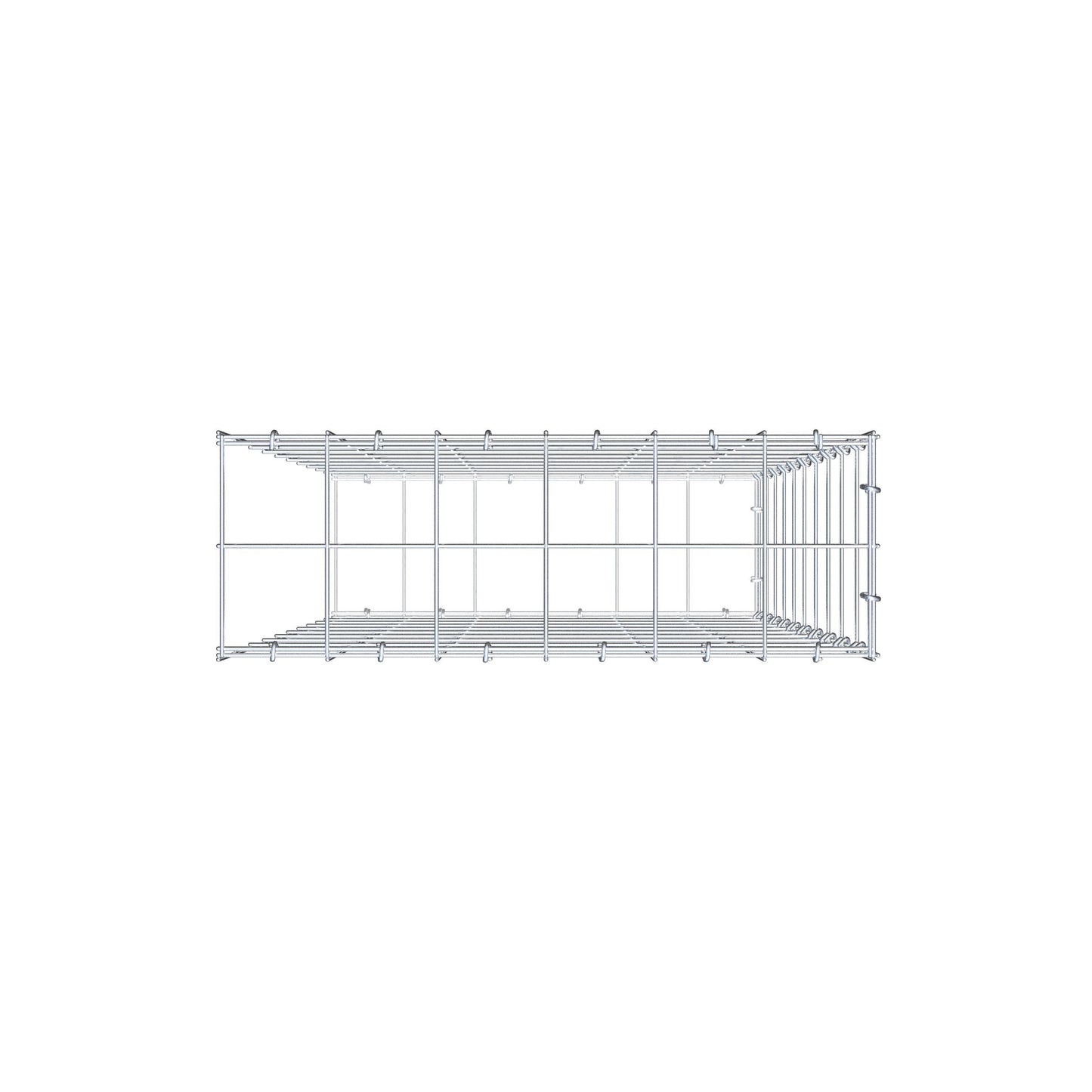 Anbaugabione Typ 2 100 cm x 60 cm x 20 cm (L x H x T), Maschenweite 10 cm x 10 cm, C-Ring