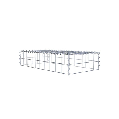 Gabion rapporté type 3 100 cm x 20 cm x 50 cm (L x H x P), mailles 10 cm x 10 cm, spirale