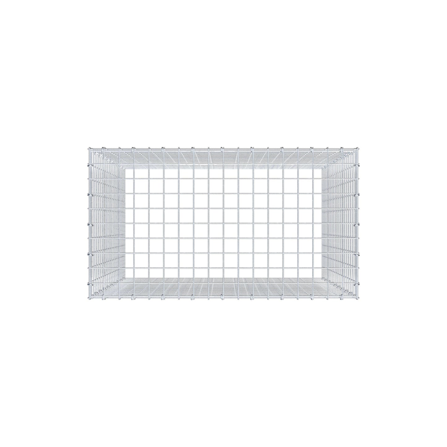 Gabbione aggiuntivo di tipo 3 100 cm x 90 cm x 50 cm (L x H x P), maglia 5 cm x 5 cm, anello a C