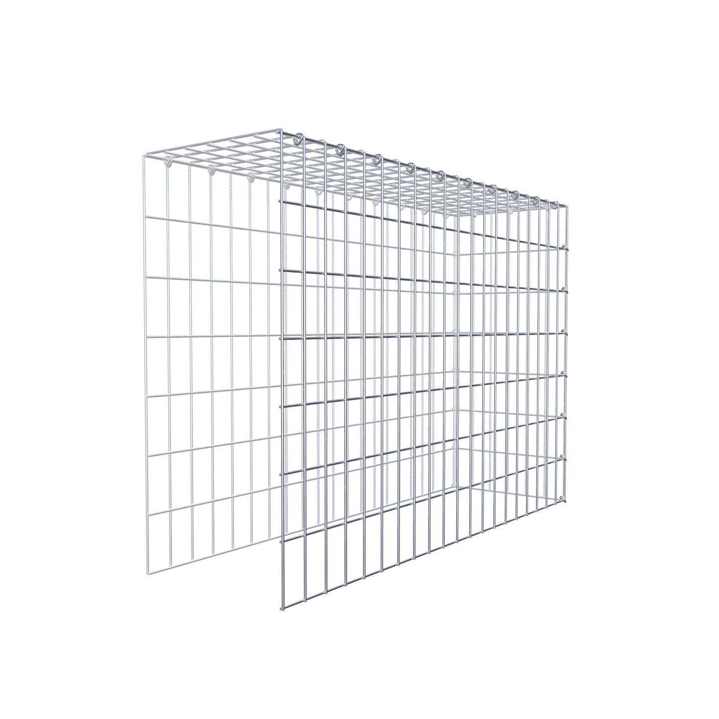Gabião Tipo 4 100 cm x 70 cm x 30 cm (C x A x P), malhagem 5 cm x 10 cm, anel C