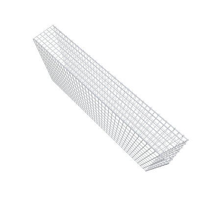 Monteret gabion type 4 200 cm x 100 cm x 30 cm (L x H x D), maskestørrelse 5 cm x 10 cm, C-ring