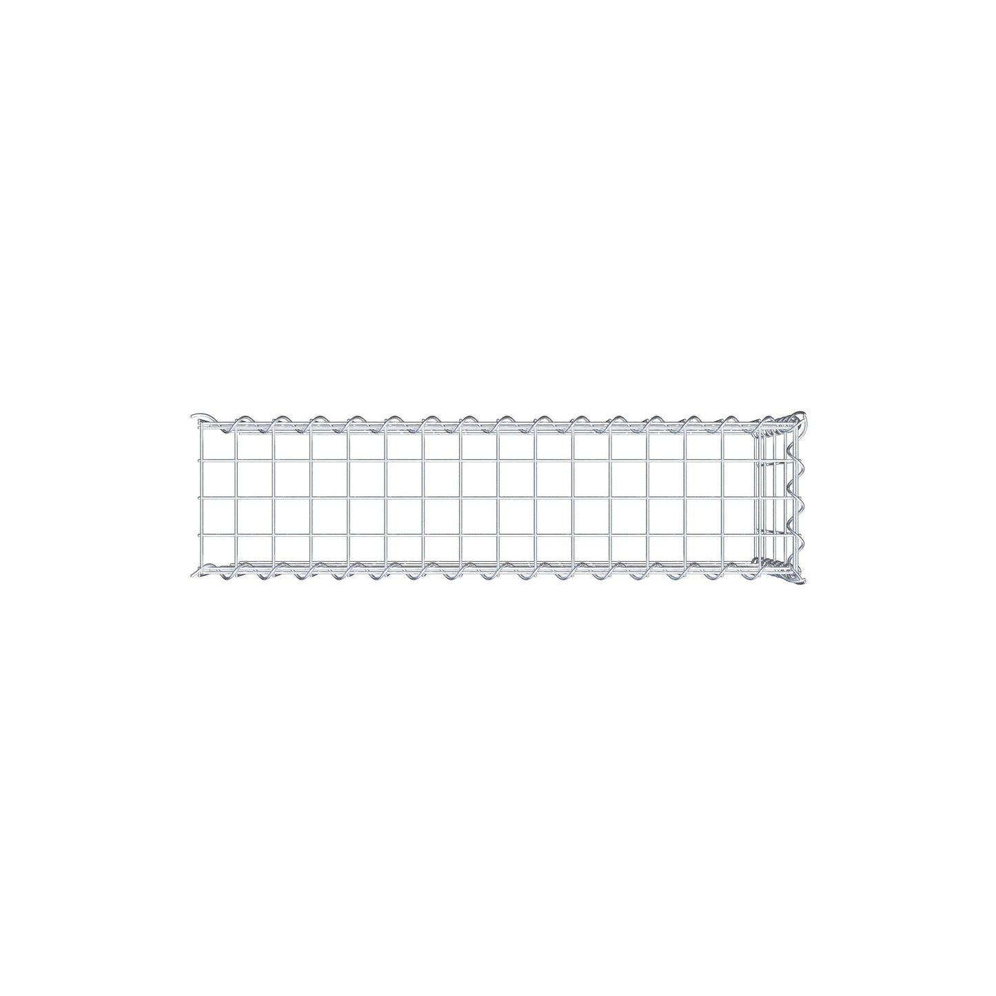 Monteret gabion type 4 80 cm x 40 cm x 20 cm (L x H x D), maskestørrelse 5 cm x 10 cm, spiral