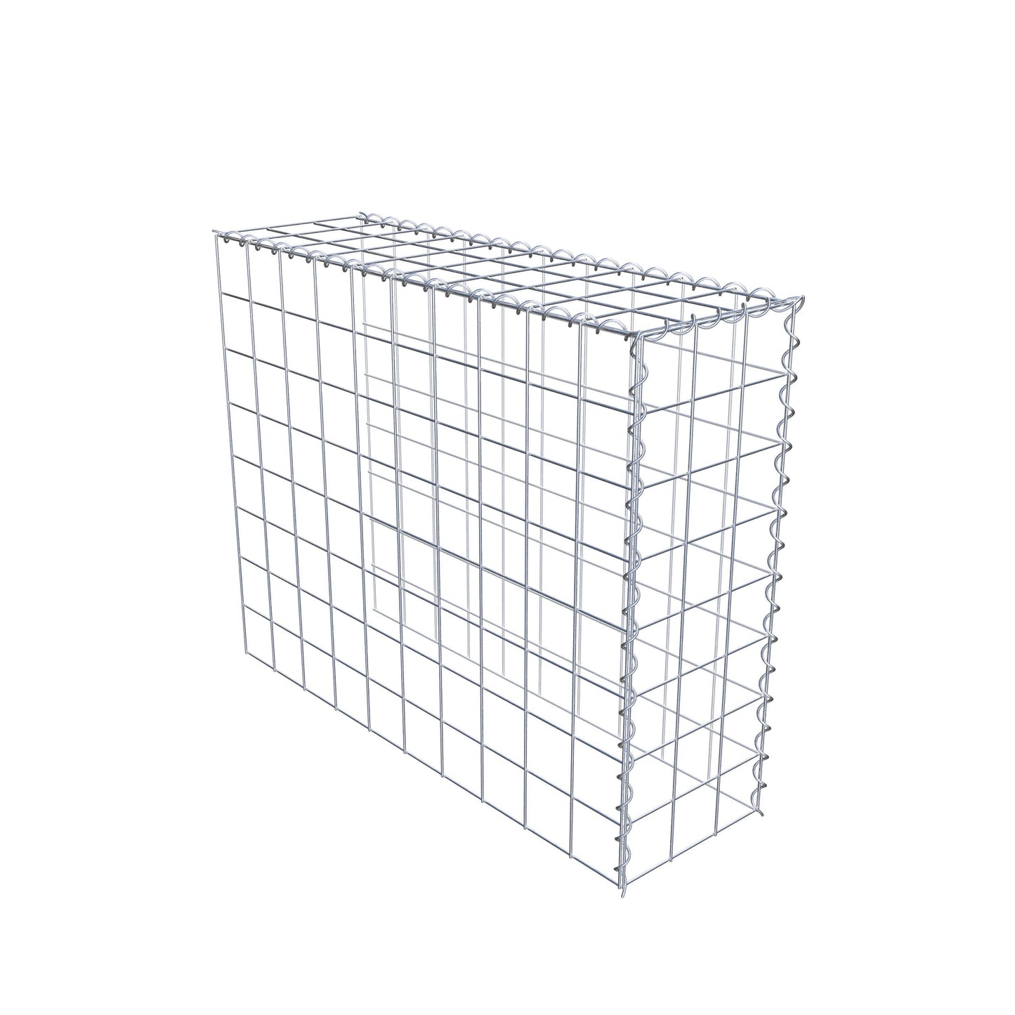 Gabião Tipo 4 100 cm x 80 cm x 30 cm (C x A x P), malhagem 10 cm x 10 cm, espiral