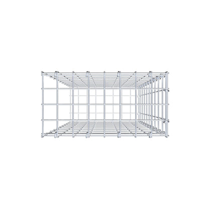 Mounted gabion type 2 100 cm x 40 cm x 20 cm, mesh size 5 cm x 10 cm, C-ring