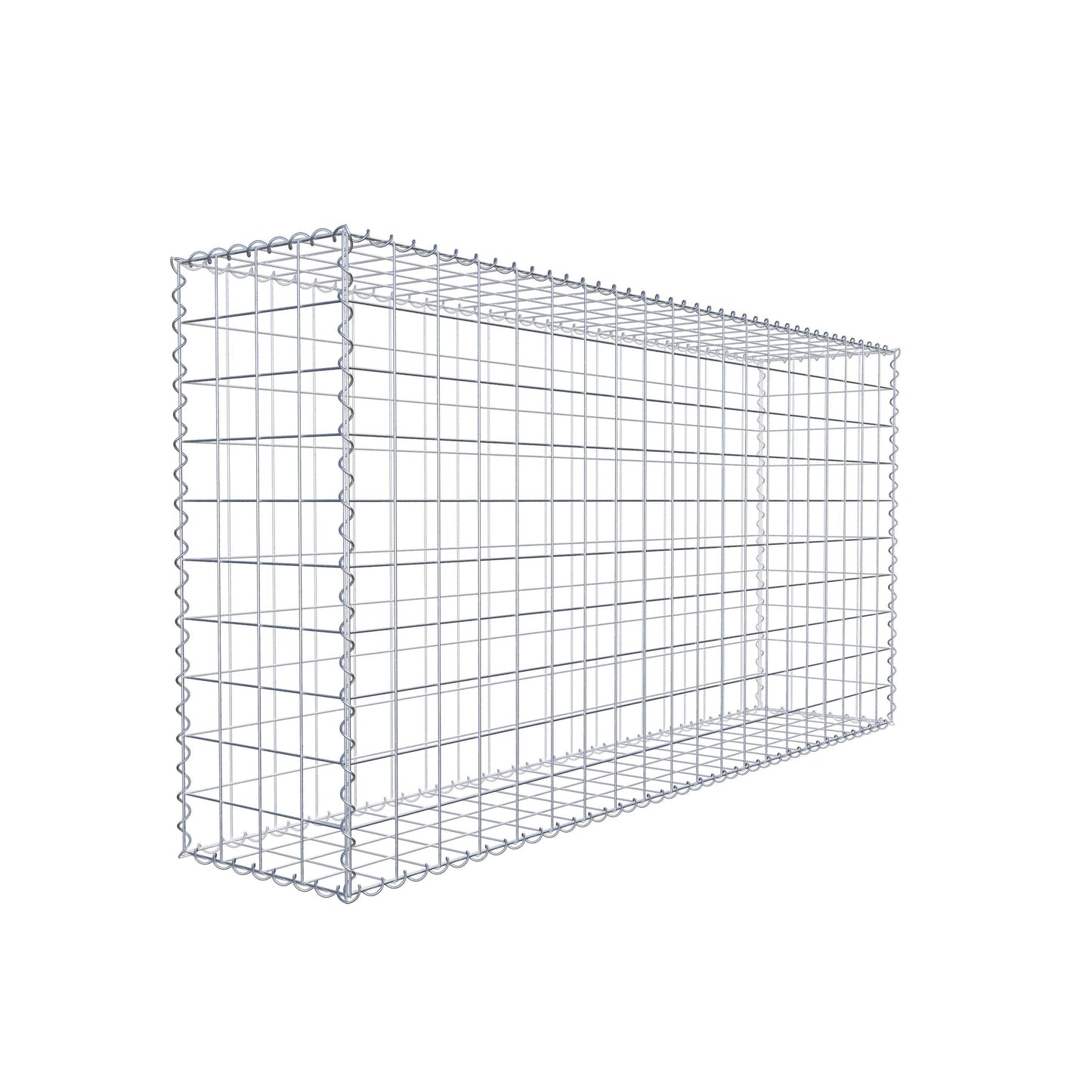 Gabion 200 cm x 100 cm x 40 cm (L x H x D), maskestørrelse 10 cm x 10 cm, spiral