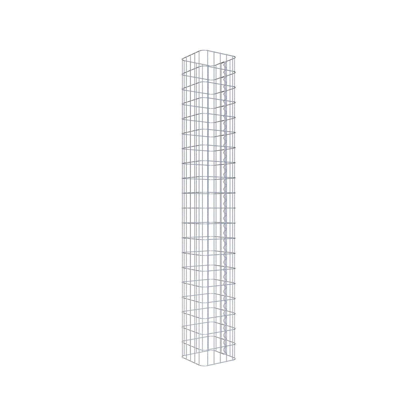 Gabionensäule eckig feuerverzinkt, 27 cm x 27 cm, 200 cm Höhe, MW 5 cm x 10 cm