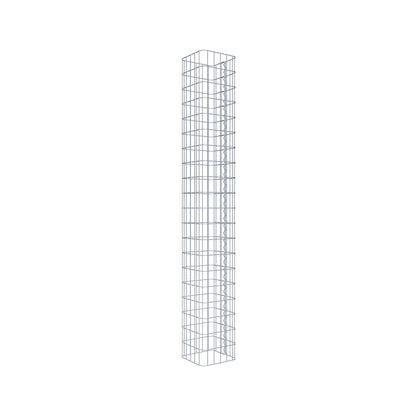 Gabionensäule eckig feuerverzinkt, 27 cm x 27 cm, 200 cm Höhe, MW 5 cm x 10 cm