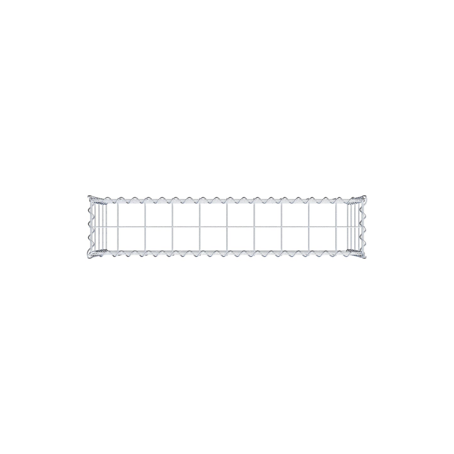 Opvokset gabion type 3 100 cm x 40 cm x 20 cm (L x H x D), maskestørrelse 10 cm x 10 cm, spiral