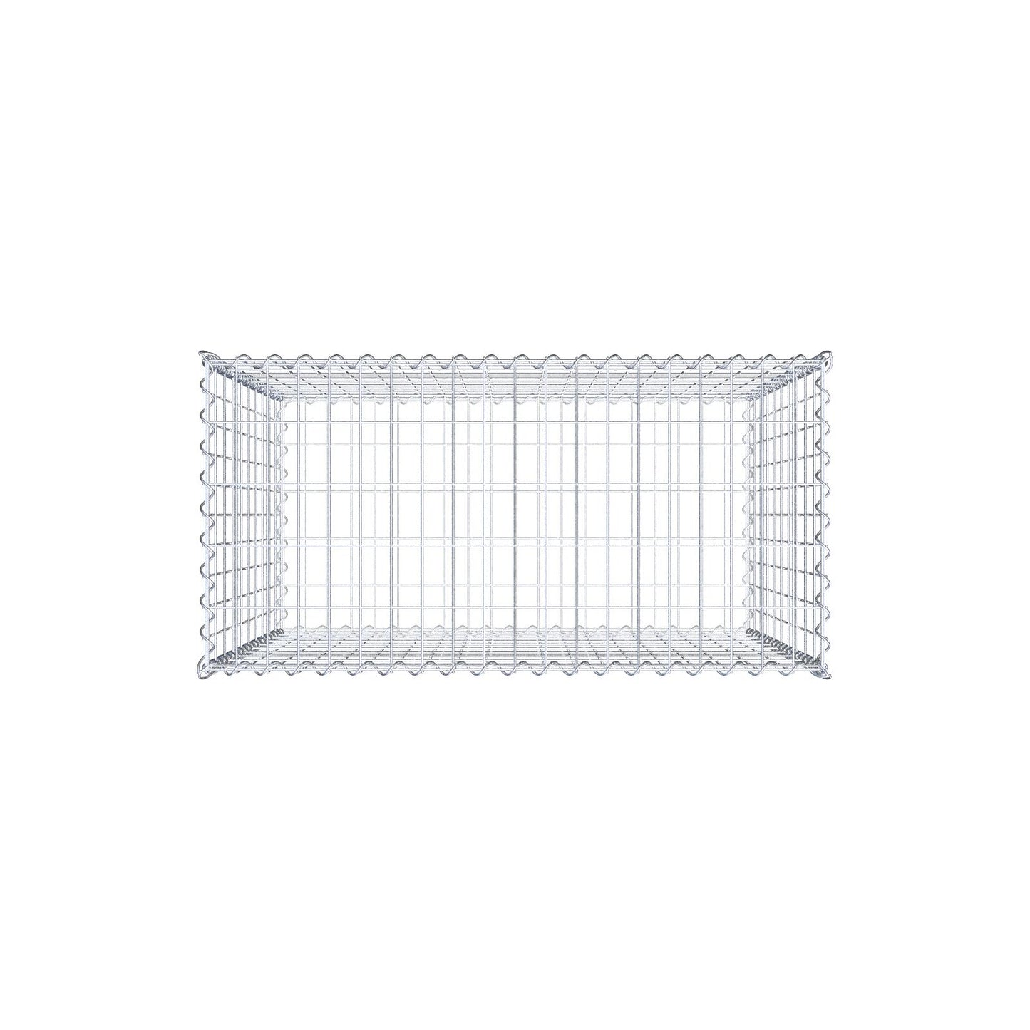 2er Set Gabionen 100 cm x 100 cm x 50 cm (L x H x T), Maschenweite 5 x 10 cm, Spirale