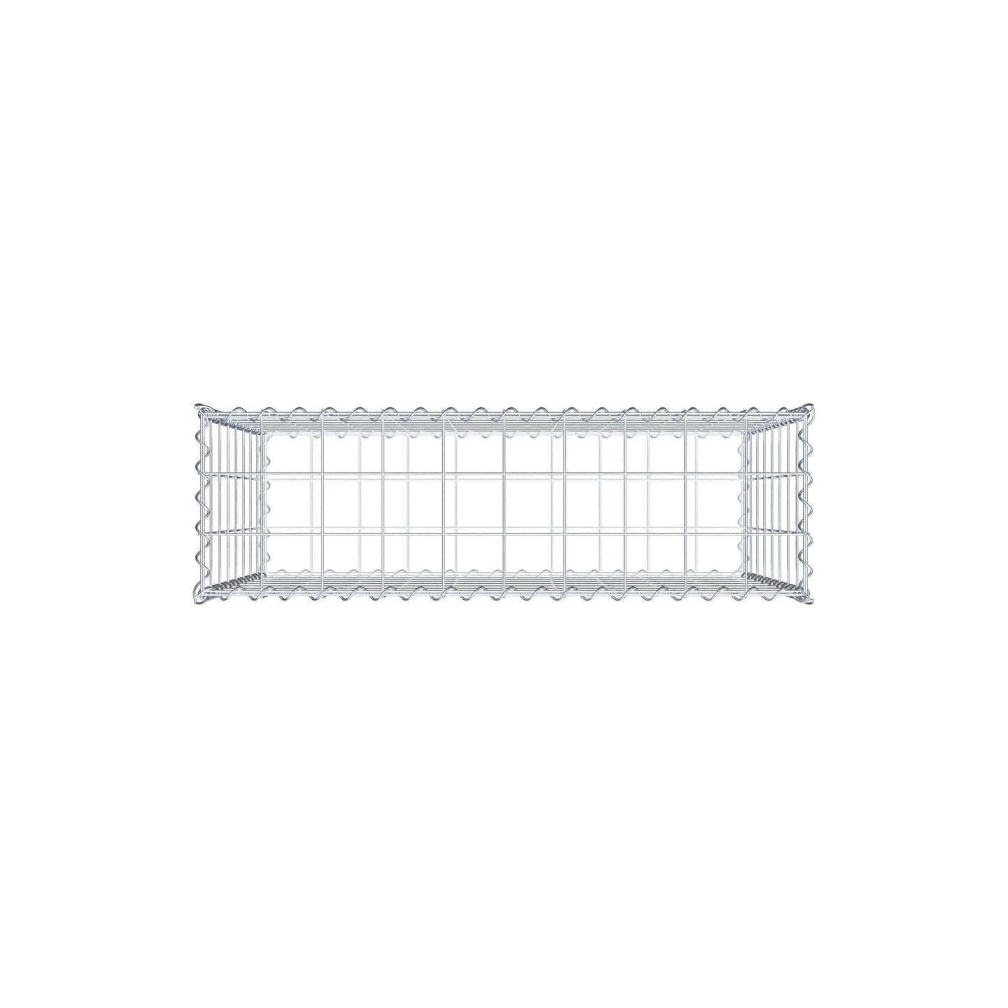 Schanskorf 100 cm x 80 cm x 30 cm (L x H x D), maaswijdte 10 cm x 10 cm, spiraal