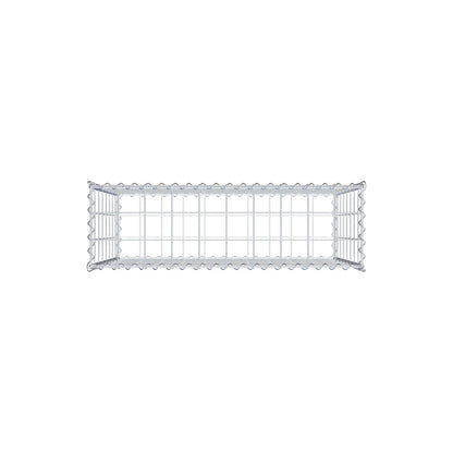 Schanskorf 100 cm x 80 cm x 30 cm (L x H x D), maaswijdte 10 cm x 10 cm, spiraal