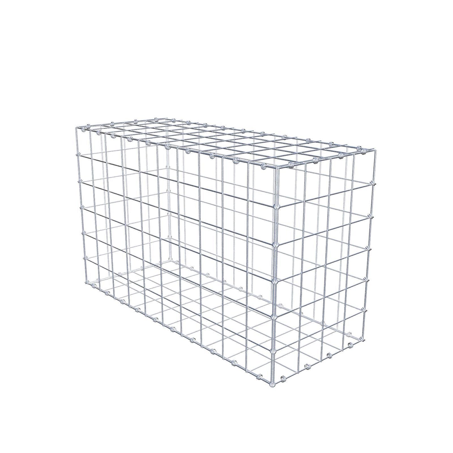 Gabião 100 cm x 60 cm x 40 cm (C x A x P), malhagem 10 x 10 cm, anel espiral