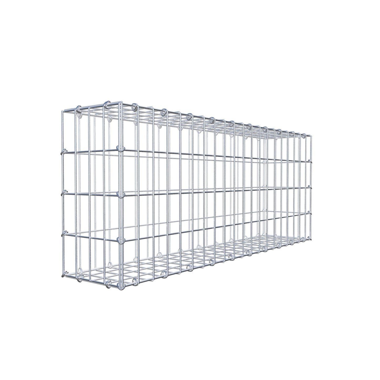 Gabião 100 cm x 40 cm x 20 cm (C x A x P), malhagem 5 cm x 10 cm, anel C