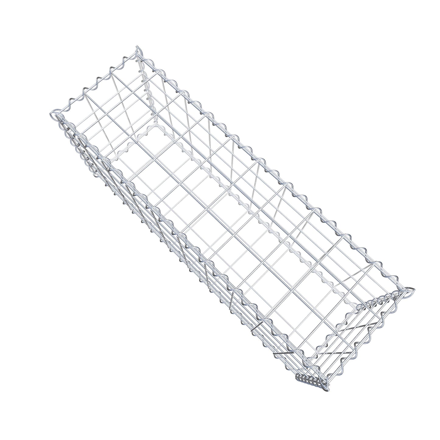 Gavión 100 cm x 40 cm x 30 cm (largo x alto x fondo), malla 10 cm x 10 cm, en espiral