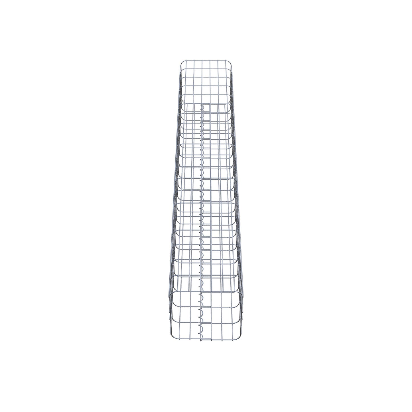Gabionsøjle, firkantet, varmgalvaniseret, 32 cm x 32 cm, 200 cm højde, MW 5 x 10 cm