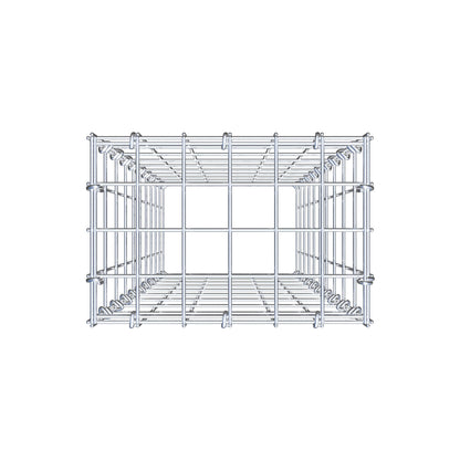 Gabião Tipo 3 100 cm x 30 cm x 20 cm (C x A x P), malhagem 5 cm x 10 cm, anel C