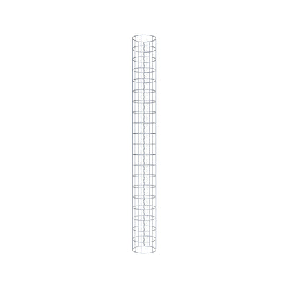 Colonna gabbionata rotonda 22 cm di diametro, 200 cm di altezza, maglia 5 cm x 10 cm