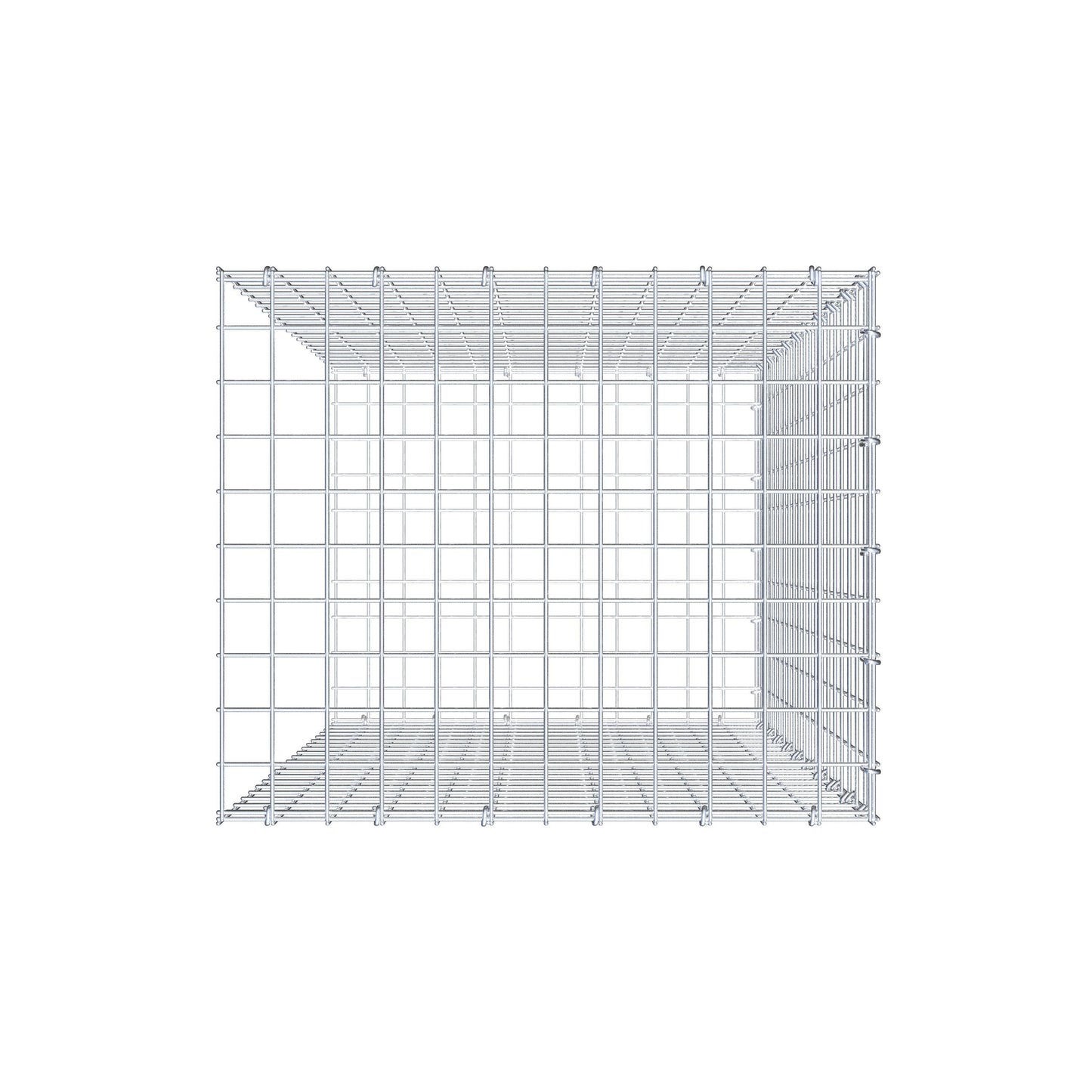 Anbaugabione Typ 2 100 cm x 60 cm x 50 cm (L x H x T), Maschenweite 5 cm x 5 cm, C-Ring
