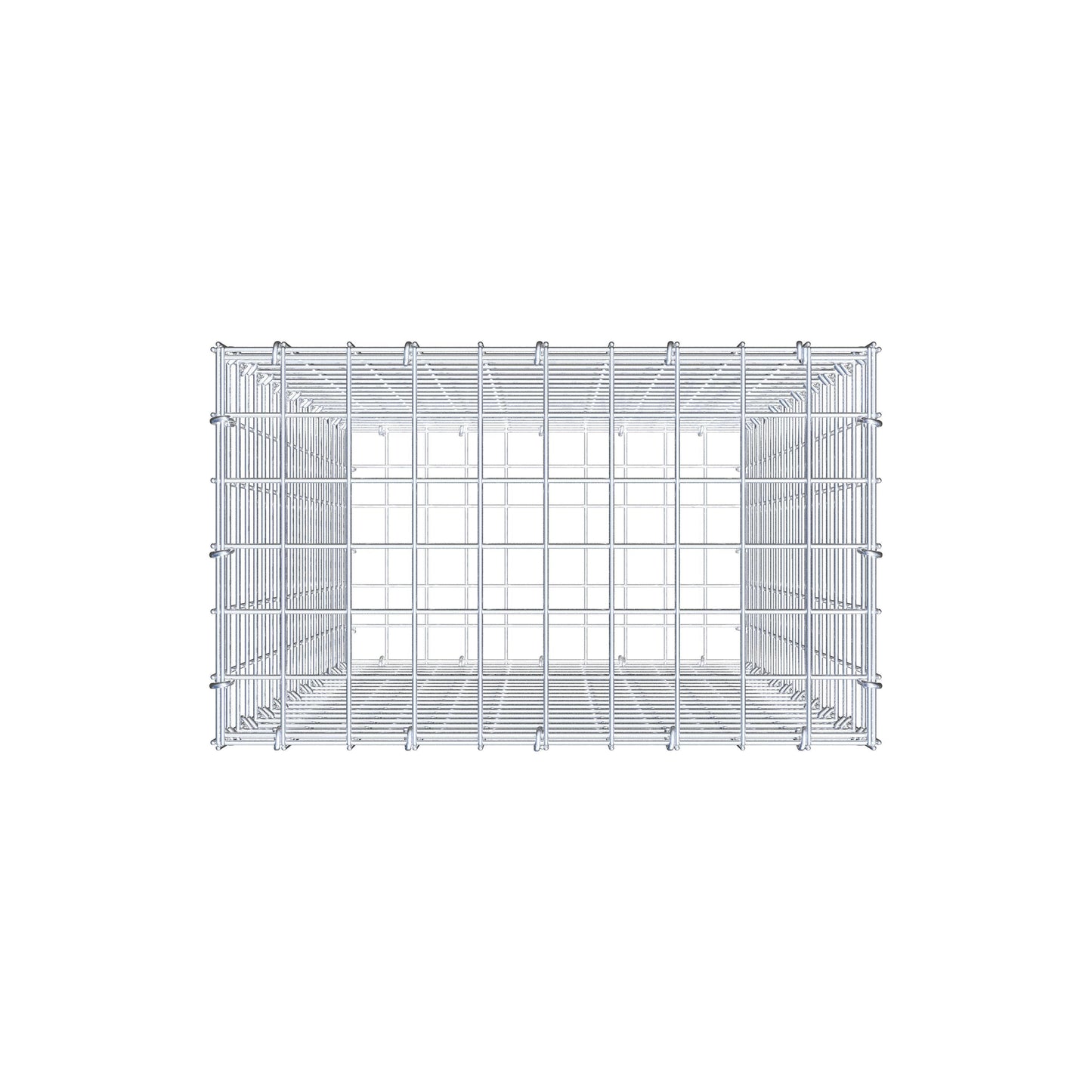 Gabion 100 cm x 50 cm x 30 cm (L x H x P), mailles 5 cm x 5 cm, anneau en C