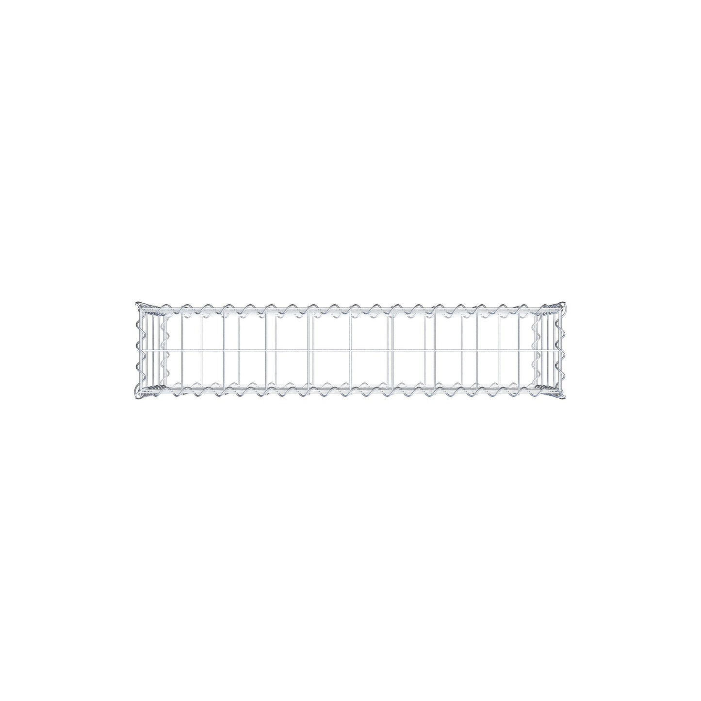 Gabbione 100 cm x 40 cm x 20 cm (L x H x P), maglia 10 cm x 10 cm, spirale