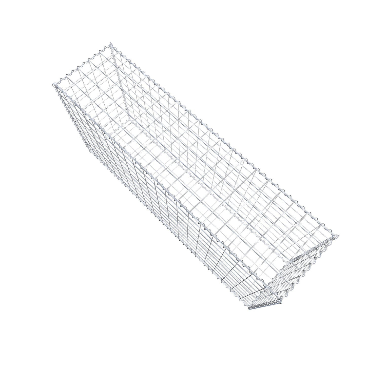 Gabião 200 cm x 100 cm x 50 cm (C x A x P), malhagem 10 cm x 10 cm, espiral