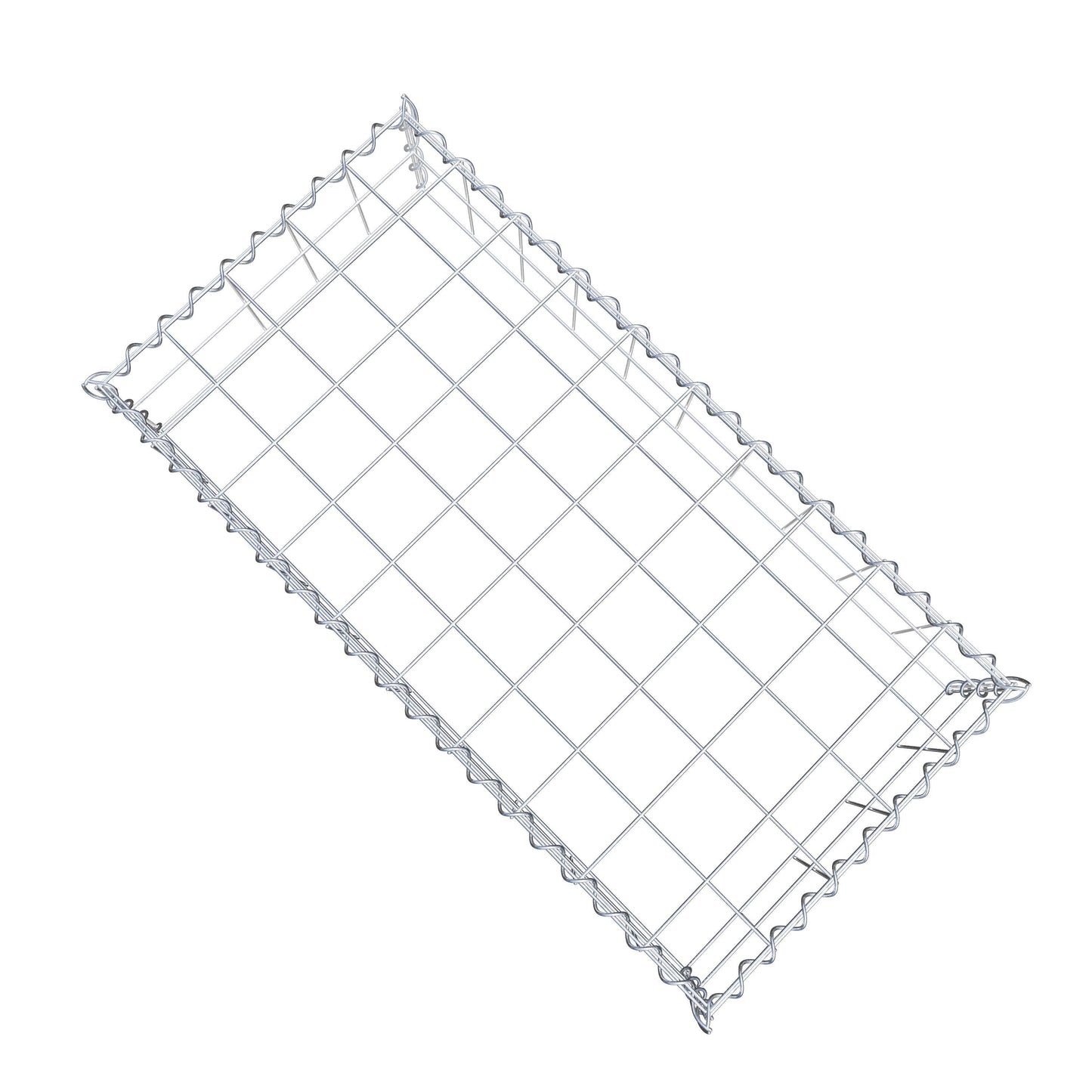 Gabion rapporté type 3 100 cm x 20 cm x 50 cm (L x H x P), mailles 10 cm x 10 cm, spirale