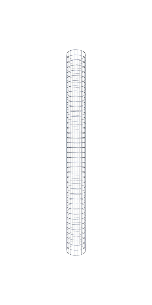 Round gabion column, hot-dip galvanized, 27 cm diameter, 200 cm height, MW 5 cm x 10 cm