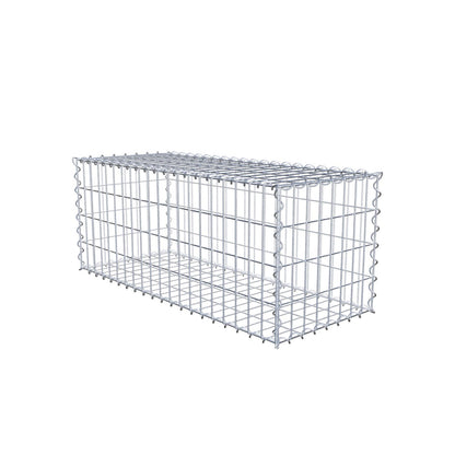 Gabbione 100 cm x 40 cm x 40 cm (L x H x P), maglia 5 cm x 10 cm, spirale