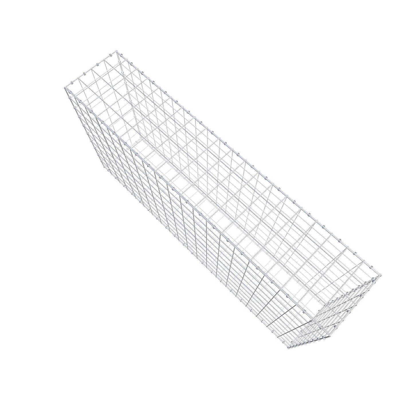Gabion 200 cm x 100 cm x 40 cm (L x H x D), mesh size 10 x 10 cm, spiral ring