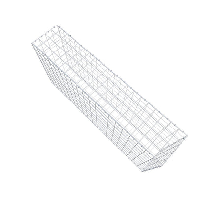 Gabion 200 cm x 100 cm x 40 cm (L x H x D), mesh size 10 x 10 cm, spiral ring