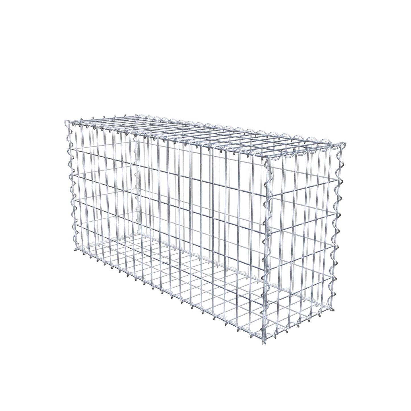2er Set Gabionen 100 cm x 50 cm x 30 cm (L x H x T), Maschenweite 5 x 10 cm, Spirale