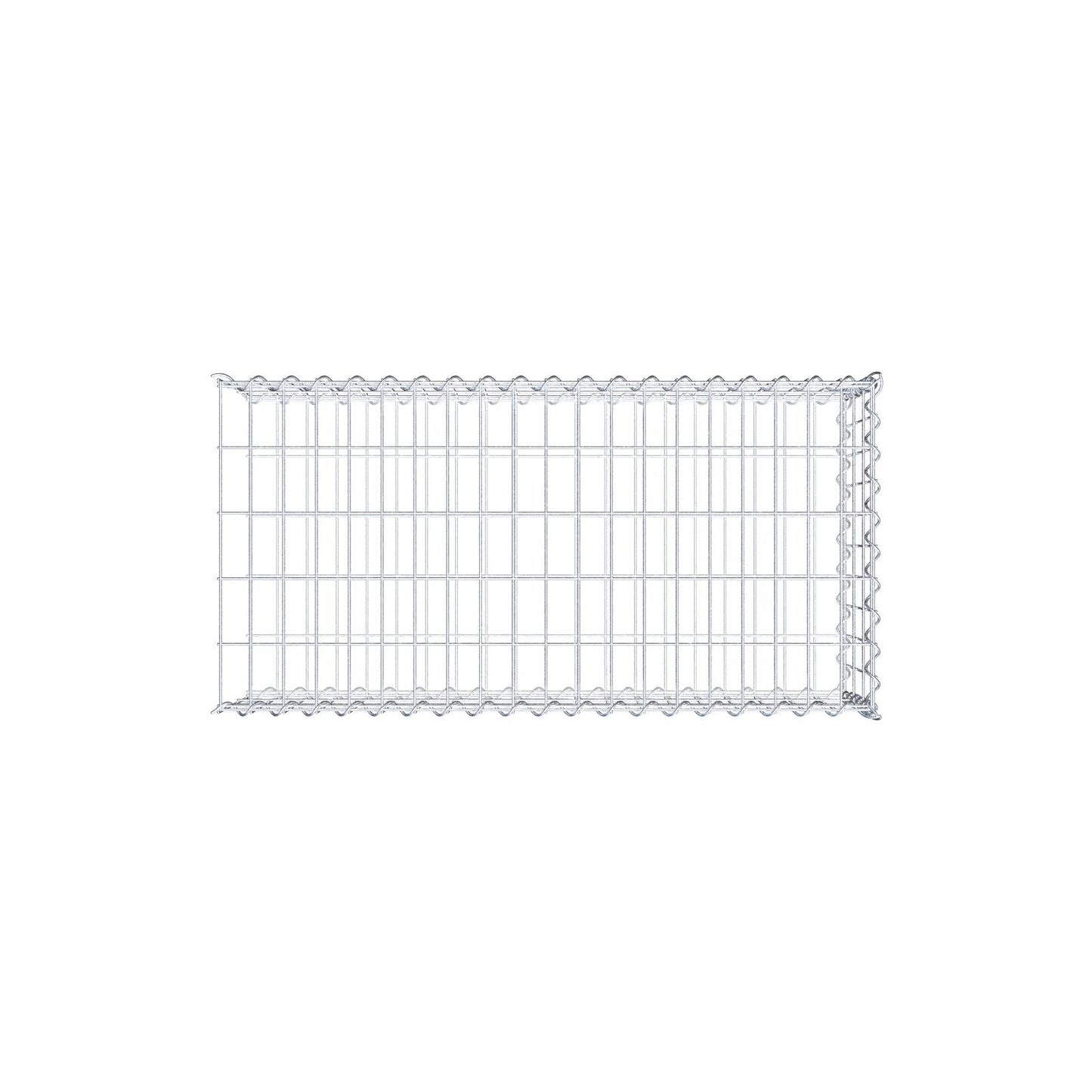 Anbaugabione Typ 2 100 cm x 30 cm x 50 cm (L x H x T), Maschenweite 5 cm x 10 cm, Spirale