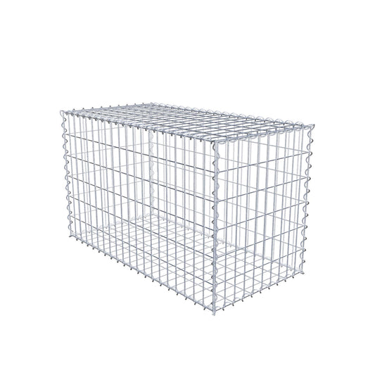 Gabião 100 cm x 60 cm x 50 cm (C x A x P), malhagem 5 cm x 10 cm, espiral